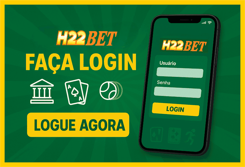 Imagem destacando login seguro na H22BET para novos usuários